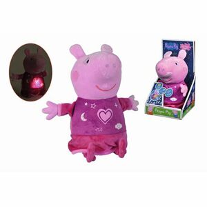 Peppa Pig 2v1 plyšový zaspávač, hrajúci + svetlo, ružový, 25 cm