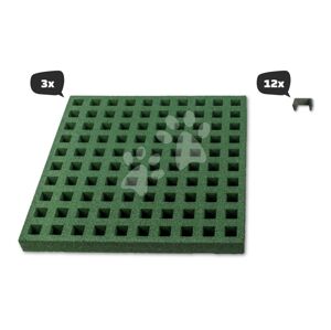 Dopadová doska pre ihrisko v tvare štvorca 54*54 cm Square Freezone Safety 3 Tiles Exit Toys sada 3 kusov zatrávňovacie protišmykové