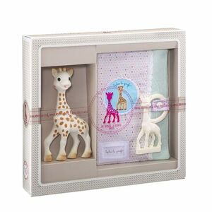 Vulli Môj prvý darčekový set (žirafa Sophie & mäkké puzdro na zápisky o dieťatku & hryzátko vo farbe