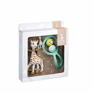 Vulli Darčekový set Sophie la girafe® pre novorodencov (žirafa Sophie + kľúčenka + hrkálka)