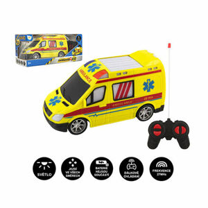 Teddies Auto RC ambulancia plast 20cm na diaľkové ovládanie