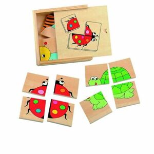 Woody Mini puzzle Lienka v drevenej krabičke