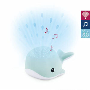 ZAZU -Veľryba WALLY modrá - nočný projektor s melódiami