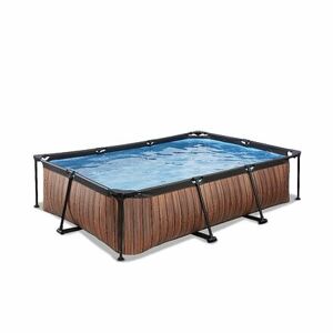 EXIT Drevený bazén 300x200x65cm s filtračnou pumpou - hnedý