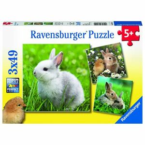 Ravensburger puzzle Roztomilý zajačik; 3x49 dielikov