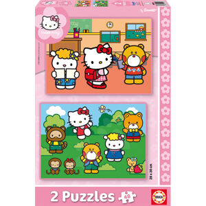 Puzzle pre deti Hello Kitty Educa 2x48 dielov 14220 farebné