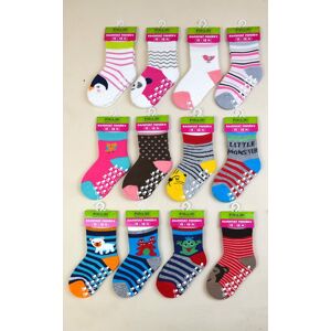 ponožky dojčenské FROTÉ protišmykové, Pidilidi, PD0120, mix - 80/86 | 12-18m