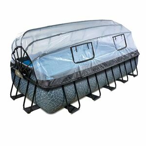 EXIT Frame Pool 5.4x2.5x1m (12v Sand filter) - Stone Grey + Dome