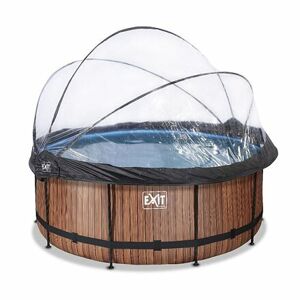 EXIT Frame Pool o 360x122cm (12v Sand filter) - Timber Style + Dome