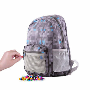 PIXIE CREW detský batoh Minecraft šedo-modrý
