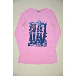 tričko dievčenské s dlhým rukávom, Wendee, ozfb39222-1, růžová - 122 | 7let