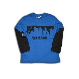tričko chlapčenské, dlhý rukáv, Wendee, ofb101645-1, modrá - 98 | 3roky