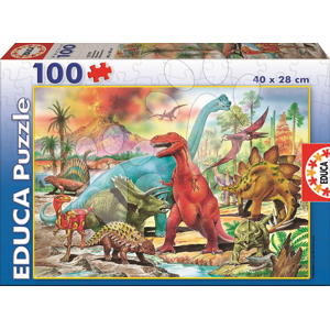 Puzzle pre deti Junior Dinosaurus Educa 100 dielov 13179 farebné