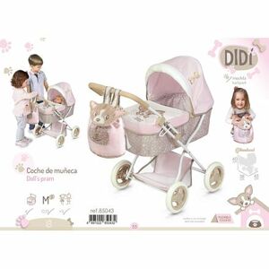 DeCuevas 85043 Skladací kočík pre bábiky s batôžkom DIDI 2021 - 60 cm