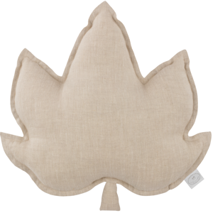 Ľanový vankúš javorový list prírodná 43×43 cm
