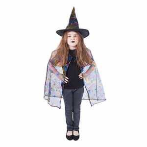 Rappa Detský plášť čarodejnice s klobúkom/Halloween