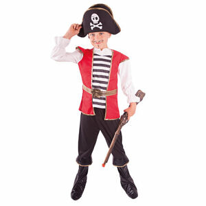 Rappa Detský kostým pirát s klobúkom (M)