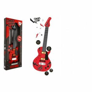 Gitara elektrická ROCK STAR plast 58cm na batérie so zvukom, svetlom v krabici 24x62x5, 5cm