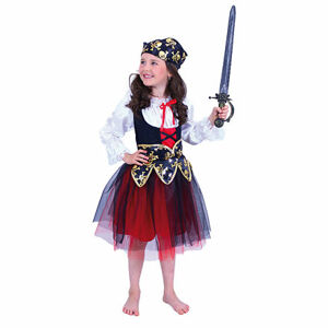 Rappa Detský kostým pirátka so šatkou (S)