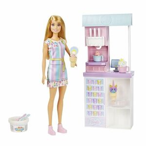 Mattel Barbie HERNÝ SET PREDAVAČKA ZMRZLINY BLONDÍNKA