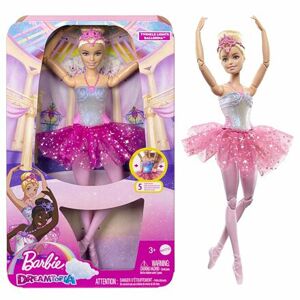 Barbie SVIETIA MAGICKÁ BALETKA S RUŽOVOU SUKNOU