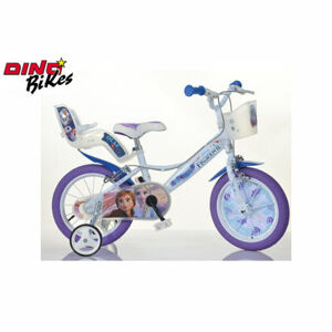WI012700 Dino Bikes Detský bicykel so sedačkou pre bábiku a košíkom Frozen 2 16'' - poškodený obal