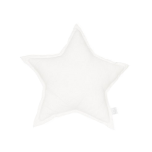 Mini ľanový vankúš hviezda biela 36 cm