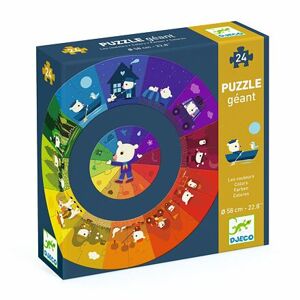 DJECO Veľké kruhové puzzle - farby