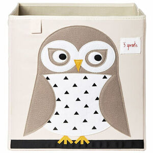 3 SPROUTS Úložný box Owl Gray