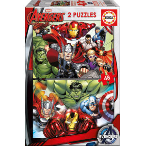 Puzzle pre deti Avengers Educa 2x48 dielov 15932 farebné