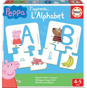 Náučná hra Učíme sa ABC Peppa Pig Educa s obrázkami a písmenami 78 dielov od 4-5 rokov