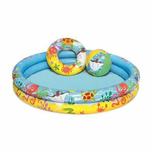 Bestway Nafukovací SET - bazén 112cm, plávací kruh 51cm, lopta 41x15cm