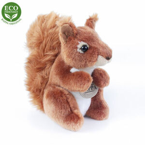 Rappa Plyšová veverička sediaca, 18 cm, ECO-FRIENDLY