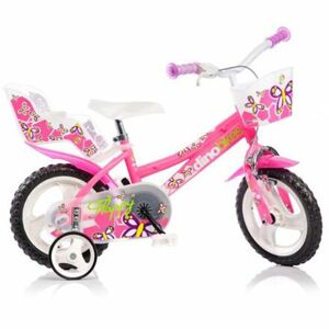 DINO Bikes - detský bicykel 12" - ružový 2017
