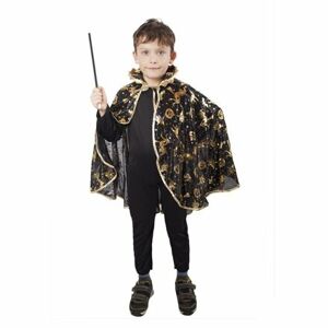 Rappa Karnevalový kostým plášť čarodejnícky čierny, detský