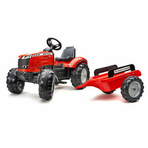 FALK Šliapací traktor 4010AB Massey Ferguson S8740 - červený