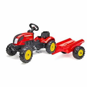 FALK Šliapací traktor Country Farmer s vozíkom - červený