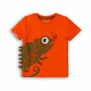 Tričko chlapčenské s krátkym rukávom, Minoti, Lizard 1, oranžová - 80/86 | 12-18m