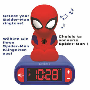 Lexibook Detský budík Spider-Man s nočným svetlením