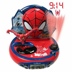Lexibook Detský budík Spider-Man s rádiom a projektorom