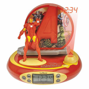 Lexibook Detský budík Avengers Iron Man s rádiom a projektorom