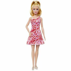 Mattel Barbie MODELKA - RUŽOVÉ KVETENOVÉ ŠATY