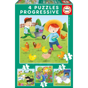 Educa detské puzzle Zvieratká na farme 17145