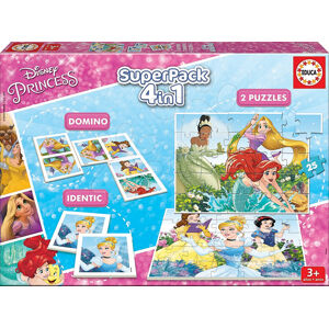 Educa detské pzzle Disney Princezné SuperPack 4v1 17198