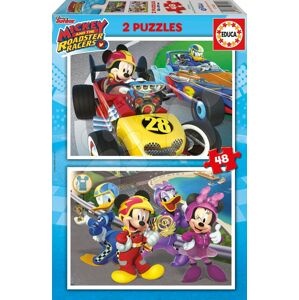 Puzzle Mickey and the roadster racers Educa 2x48 dielov od 5 rokov