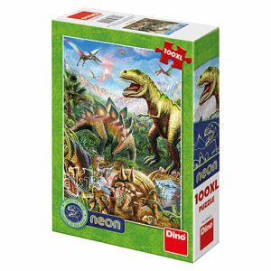 Dino puzzle Svet dinosaurov 100DXL neon