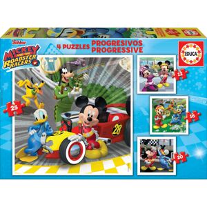 Educa detské puzzle Mickey Roadser Racers progresívne 12-16-20-25 17629