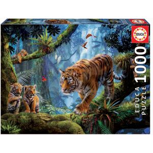 Educa puzzle Tigers in the tree 1000 dielov a fix lepidlo 17662