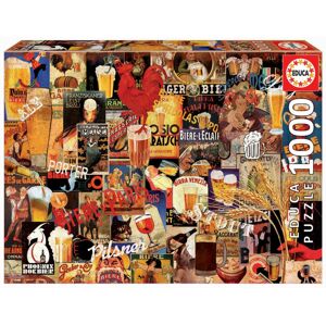 Educa puzzle Vintage Beer Collage 1000 dielov a fix lepidlo 17970