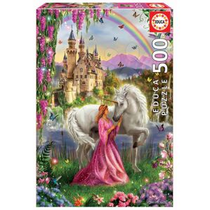 Educa puzzle Fairy and Unicorn 500 dielov a fix lepidlo 17985